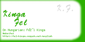 kinga fel business card